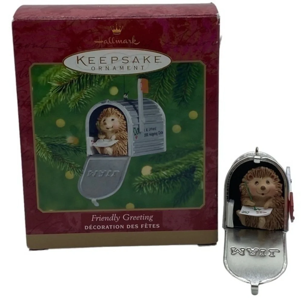 Hallmark Keepsake Vintage Friendly Greeting by Joanne Eschrich Ornament 2000